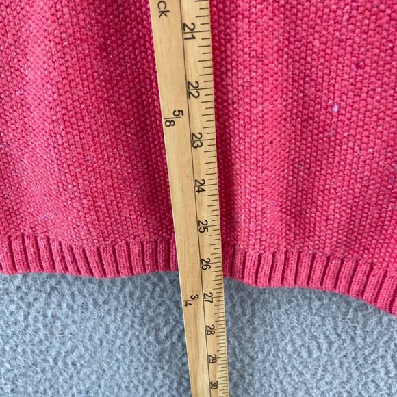 Talbots Sweater Womens Large Pink Confetti Knit Stretch Pullover Everyday Casual - Picture 8 of 9
